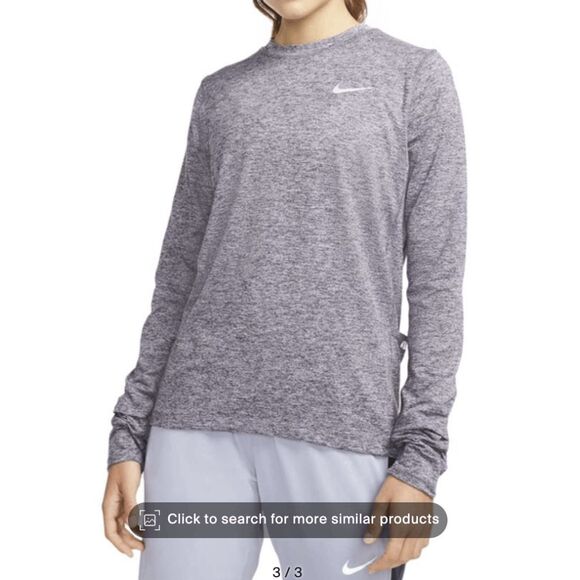 NIKE Dri-fit Element Running Crew In Cave Purple Heather, Sz Medium, MP $55 - Picture 1 of 10